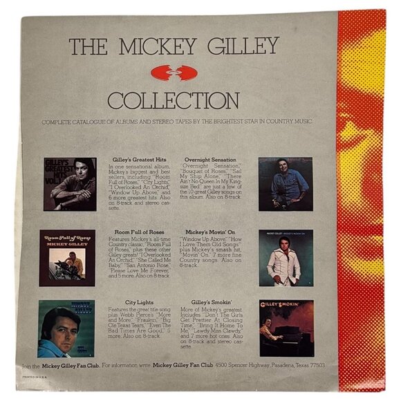Mickey Gilley First Class Vinyl LP Record Album Country Music 1977 Playboy Test - Picture 4 of 6